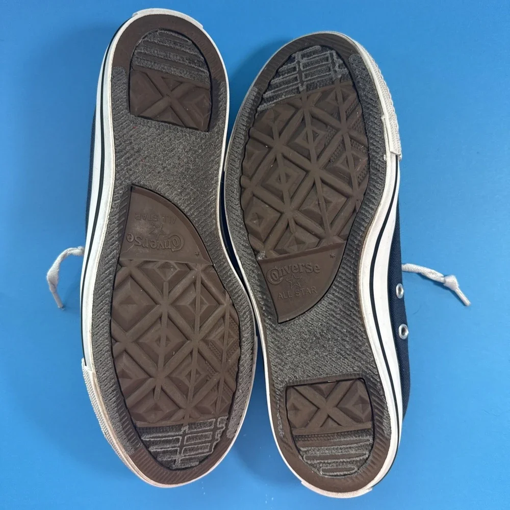 Size 8Women's Converse All Star Low Top Shoes Dark Blue Scrunchie Back - Picture 5 of 6